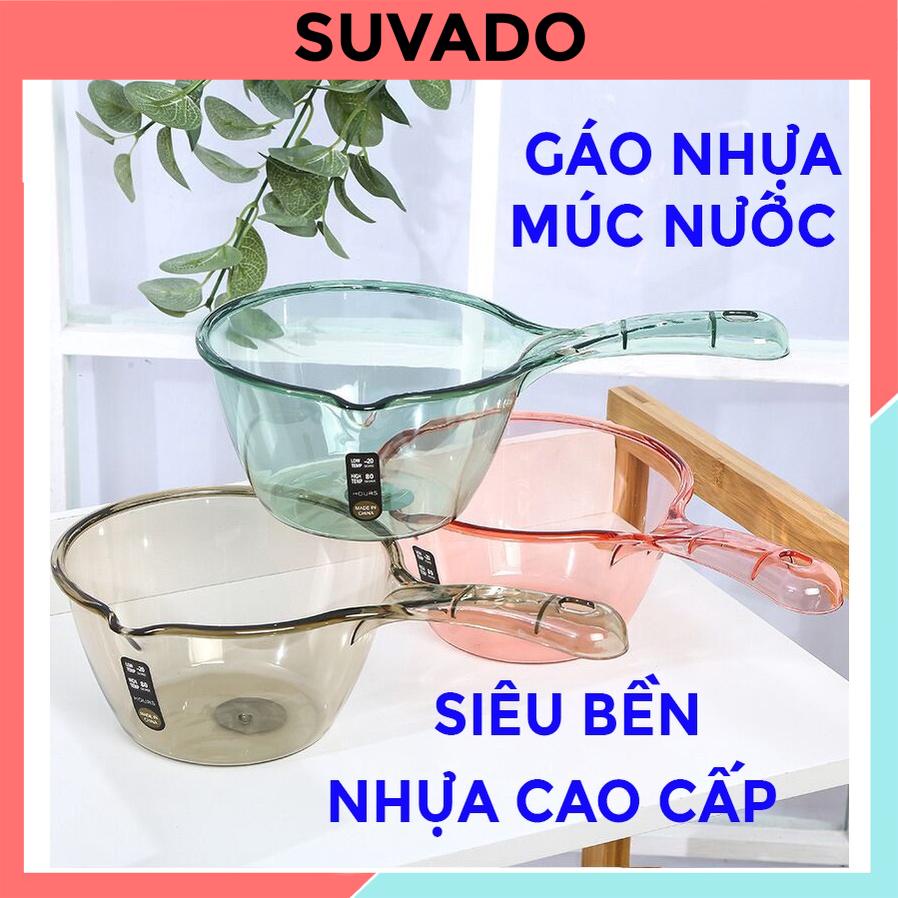 Gáo Múc Nước Bằng Nhựa Trong Suốt Siêu bền tiện lợi 007 SUVADO