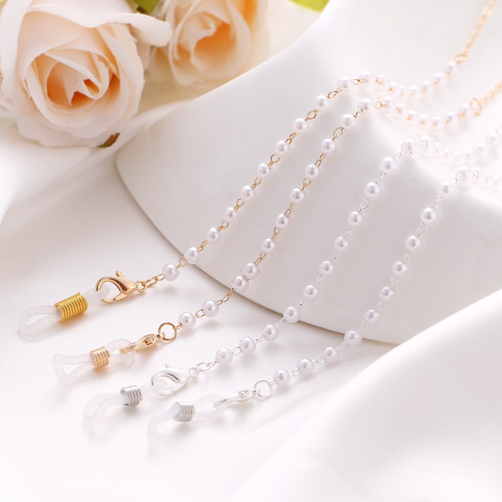 Dây Đeo Mắt Kính Đính Ngọc Trai Thời Trang Dành Cho Nữ