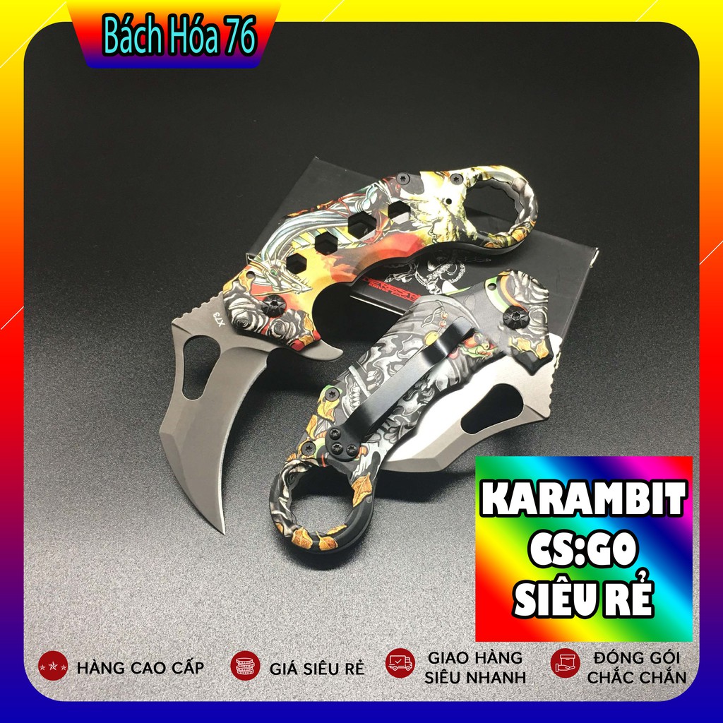 Dao phượt gấp cao cấp đa năng karambit mini giá rẻ X73