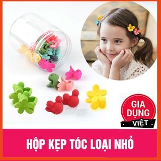 HỘP 20 KẸP TÓC NHỰA NHIỀU MẦU CHO BÉ YÊU
