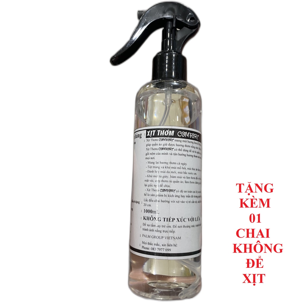 XỊT THƠM QUẦN ÁO HƯƠNG COMFORT, HƯƠNG VANI CHUYÊN TIỆM GIẶT ỦI , 1 LÍT