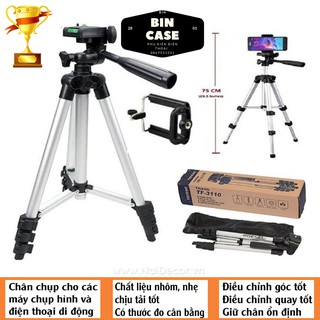 Chân tripod 3110 hỗ trợ chụp ảnh selfie/quay video đa năng