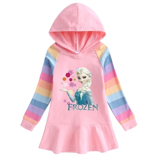 Frozen đầm công chúa công chúa elsa tay dài đáng yêu cho bé gái