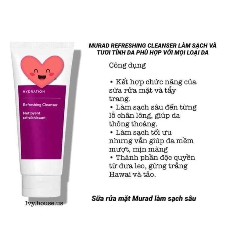 Sữa rửa mặt Murad Refreshing Cleanser