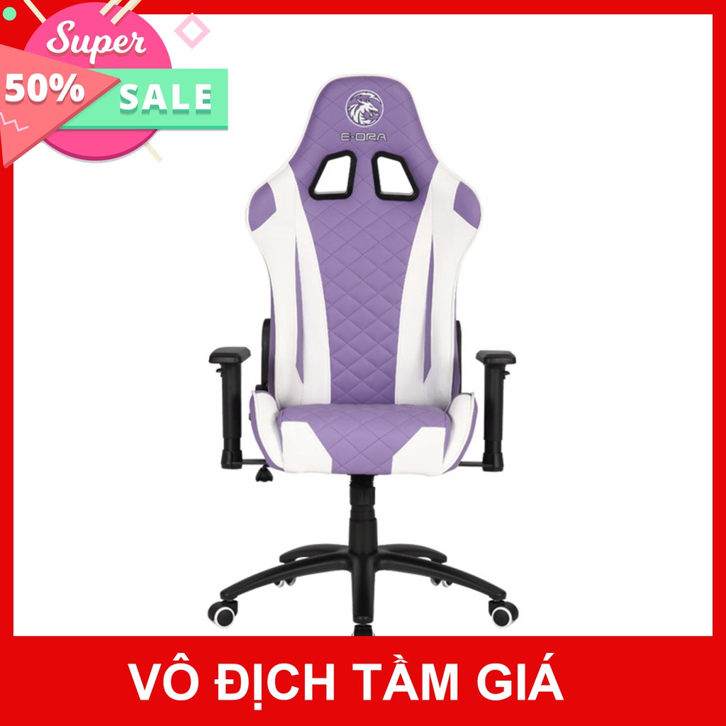 Ghế xoay Gaming E-DRA Ares EGC 207 Phiên bản màu tím - Chất liệu: Da PU cao cấp dễ dàng vệ sinh - Bảo hành 1 năm