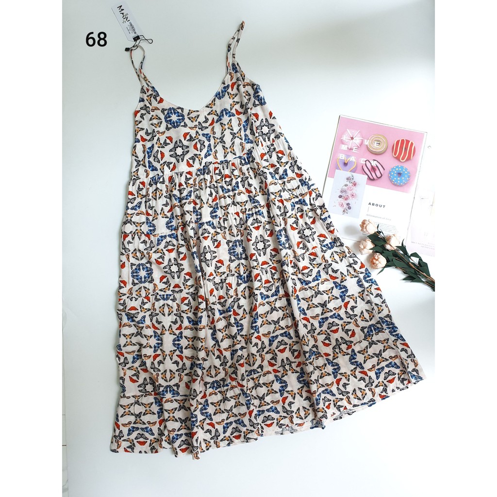 Váy ngủ Rita Shop mùa hè 2 dây chất lanh có họa tiết nữ tính dễ thương (50 màu) | BigBuy360 - bigbuy360.vn