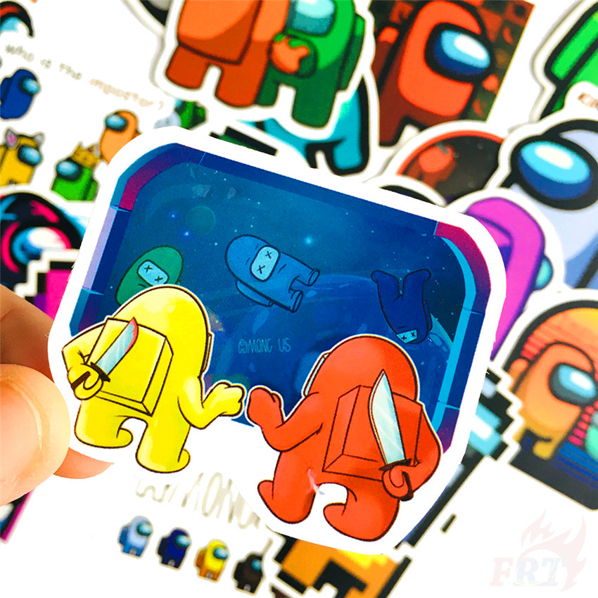 Set 50 hình dán họa tiết trò chơi Among Us - Series 05 chống nước hợp thời trang DIY