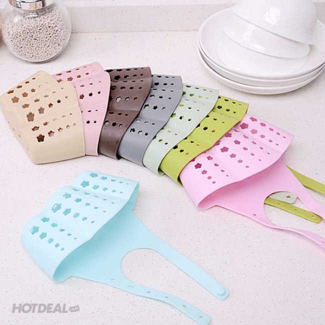 (giá sỉ)Giỏ nhựa dẻo đựng đồ rửa chén/bát- GIỎ NHỰA DẺO TREO BỒN CHÉN