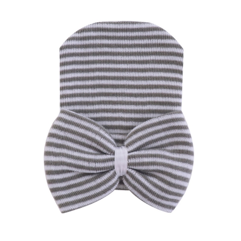 Bộ Găng Tay + Mũ + Găng Tay Cotton Mềm Mại Chống Xước Đính Nơ Xinh Xắn Cho Bé 0-1 Tuổi