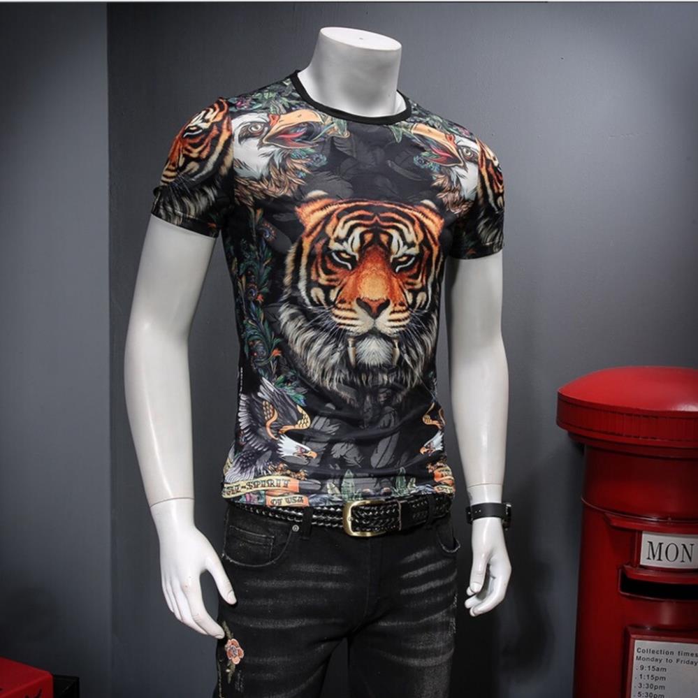 Áo thun, ÁO phông nam in 3D hình HỔ thun dãn 4 chiều siêu đẹp - KO Fashion