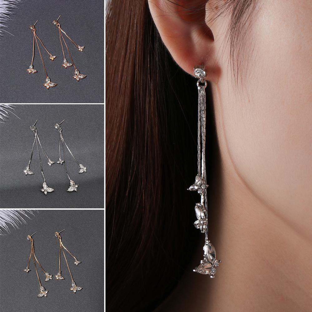 1 Đôi Bông Tai Thả Hình Giọt Nước|Nhẫn Đính Đá Zircon Thời Trang