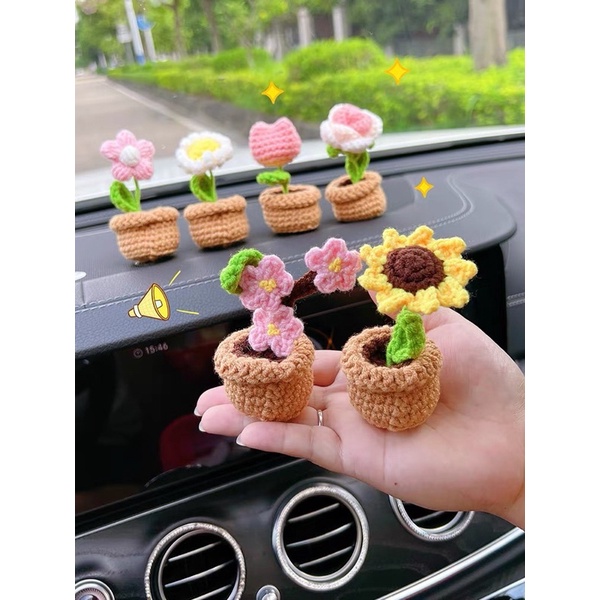 DIY Gói Nguyên Liệu Móc Chậu Hoa Len Nhiều Mẫu    - Quà Tặng Handmade Tự Làm Decor [Có hướng dẫn]