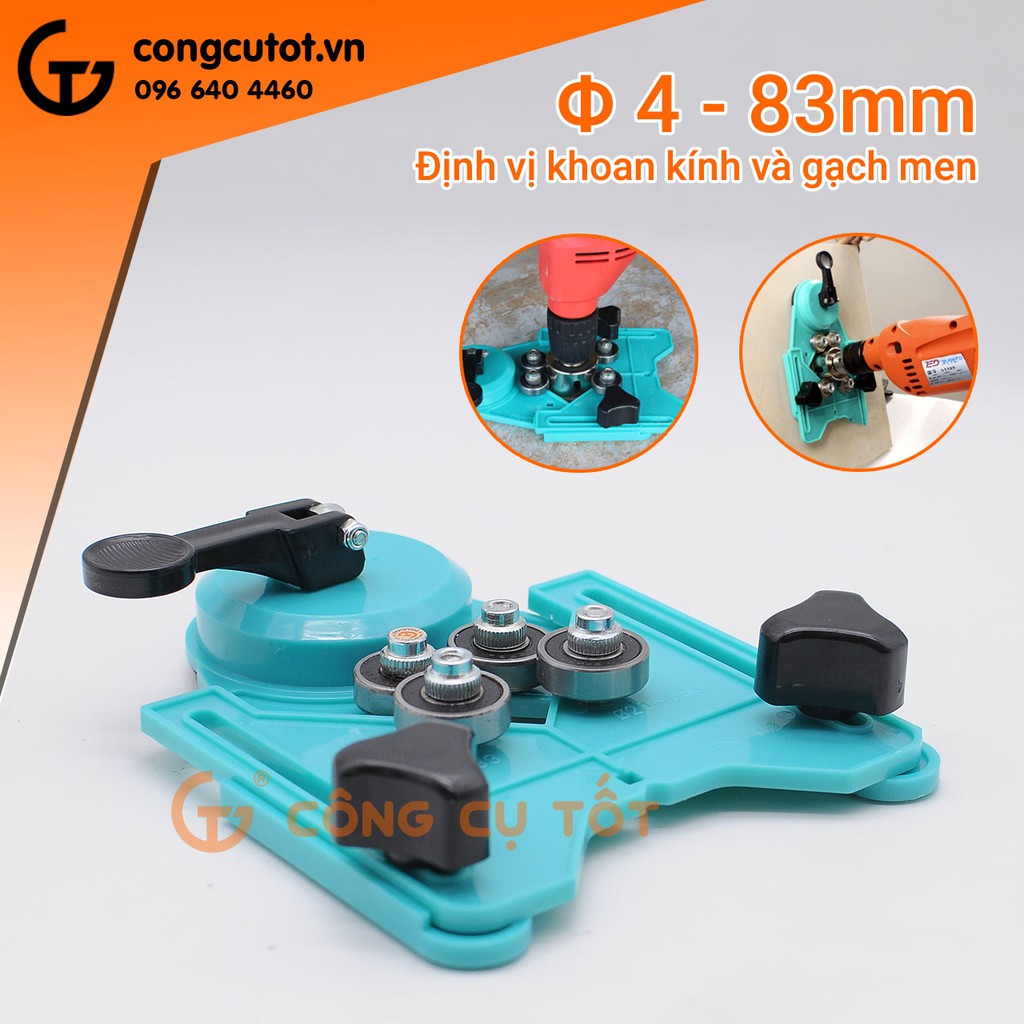 Bộ định cữ khoan lỗ kính và gạch men 4-83mm - bộ định vị khoan lỗ kính