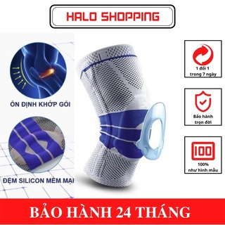 Đai bảo vệ khớp gối chính hãng, đai băng đầu gối bảo vệ dây chằng đệm Silicon, lò xo trợ lựcc