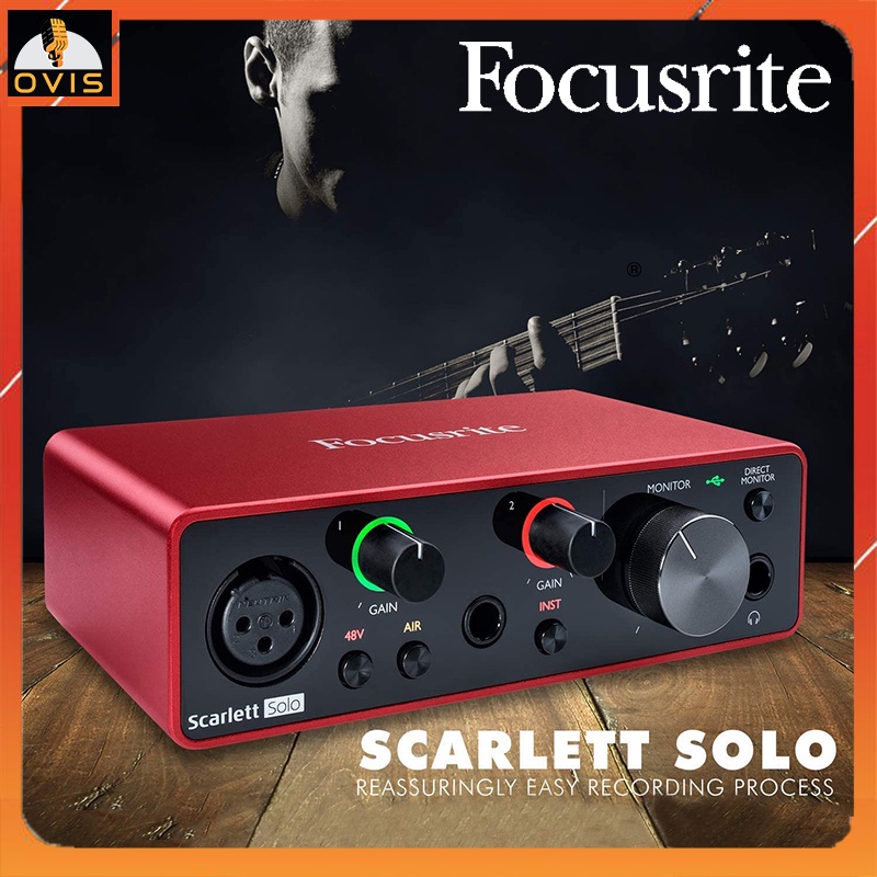 Sound Card Thu Âm Phòng Thu Chuyên Nghiệp | Focusrite Scarlett Solo Gen 3