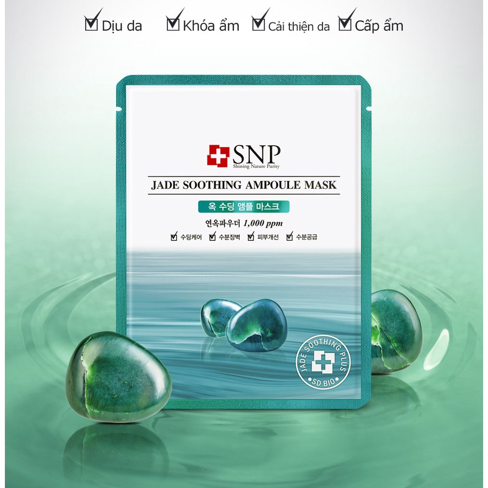 Mặt Nạ Dưỡng Da Tinh Chất Ngọc Bích SNP JADE SOOTHING AMPOULE MASK