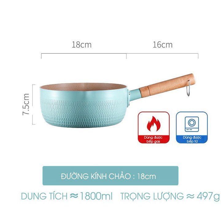 Chảo Sâu Lòng Chống Dính Cao Cấp 18cm