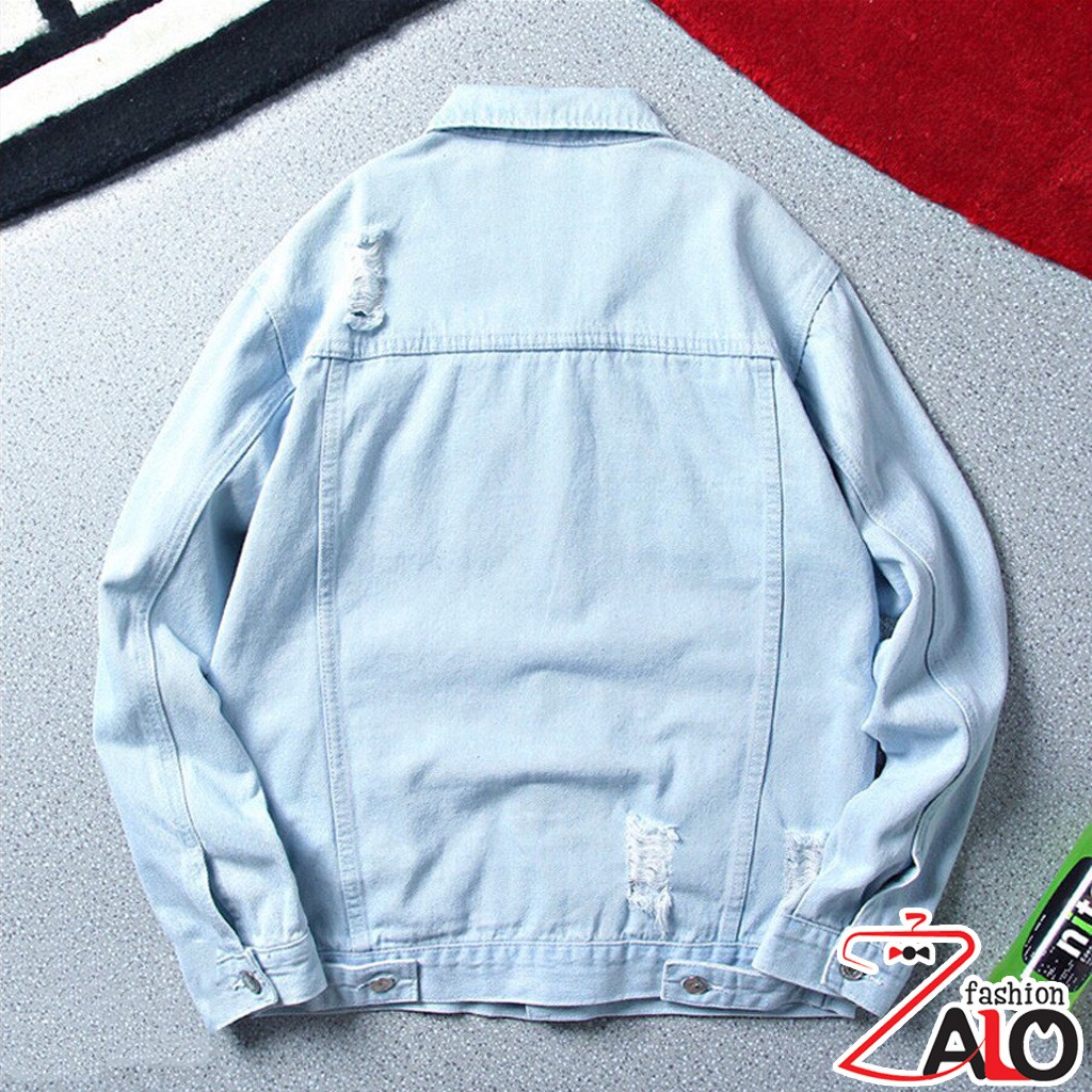 Áo Khoác Jean AKJ02 Áo Bò Rách Nam Nữ Unisex | BigBuy360 - bigbuy360.vn