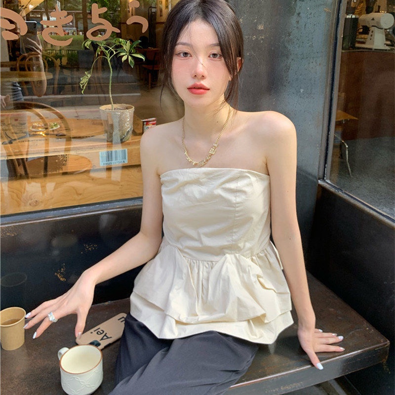 [Mã Fafriday Giảm Đến 10K Đơn 99K] Áo Ống Ngắn Không Tay Thời Trang Mùa Hè Quyến Rũ Dễ Phối Đồ Cho Nữ