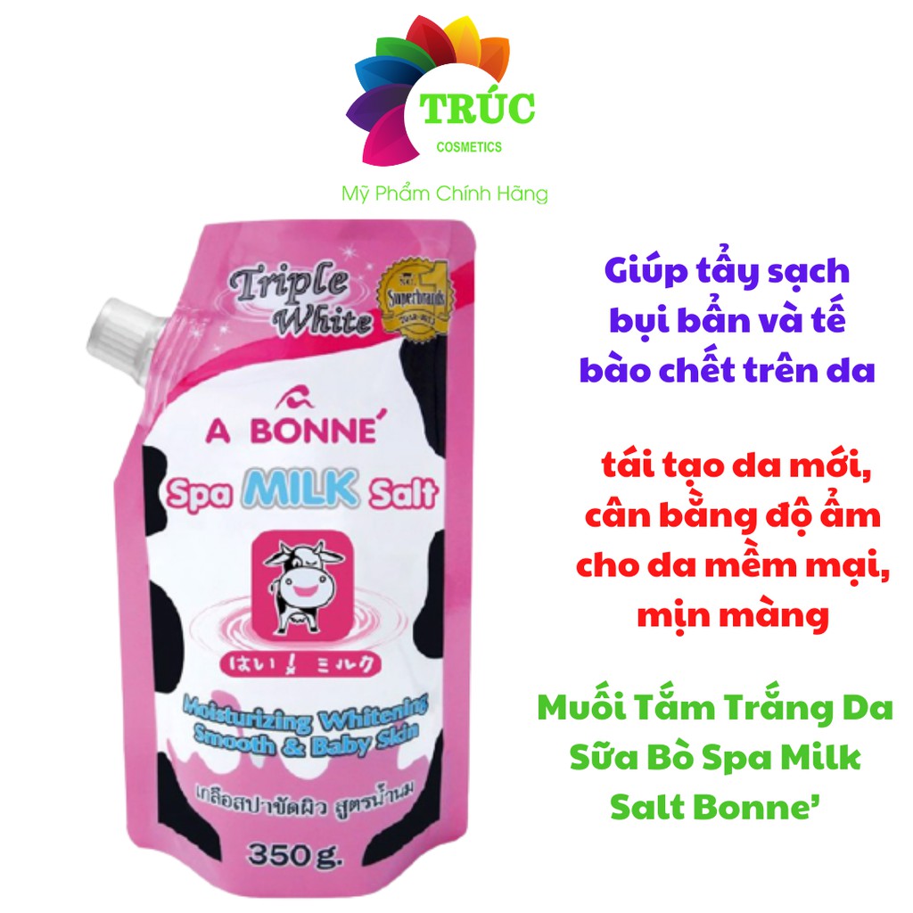 Muối sữa bò tẩy tế bào chết body ABONNE /bịch to 350gr-Trúc Cosmetics