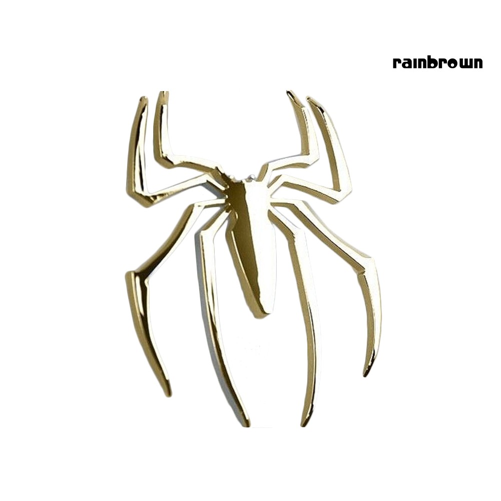 Miếng Dán Trang Trí Xe Hơi Hình Con Nhện 3d Bằng Kim Loại