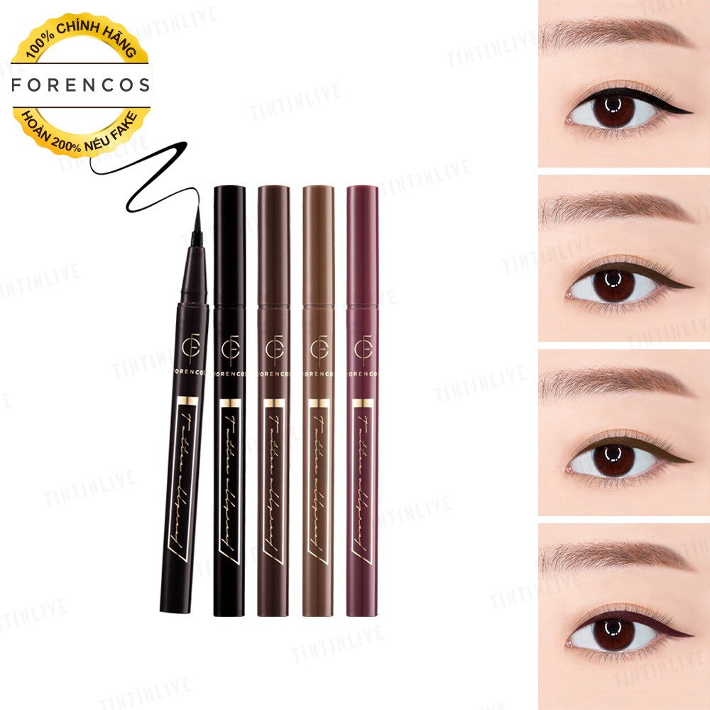 Bút kẻ mắt FORENCOS TATTOO ALLPROOF EYELINER chống nước, chống trôi, không lem Hàn Quốc