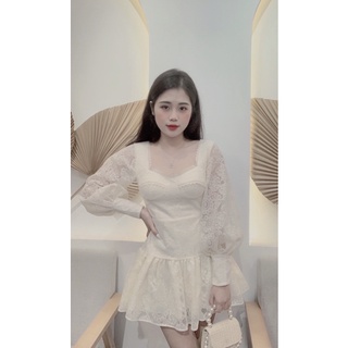 Váy ren bồng tiểu thư
