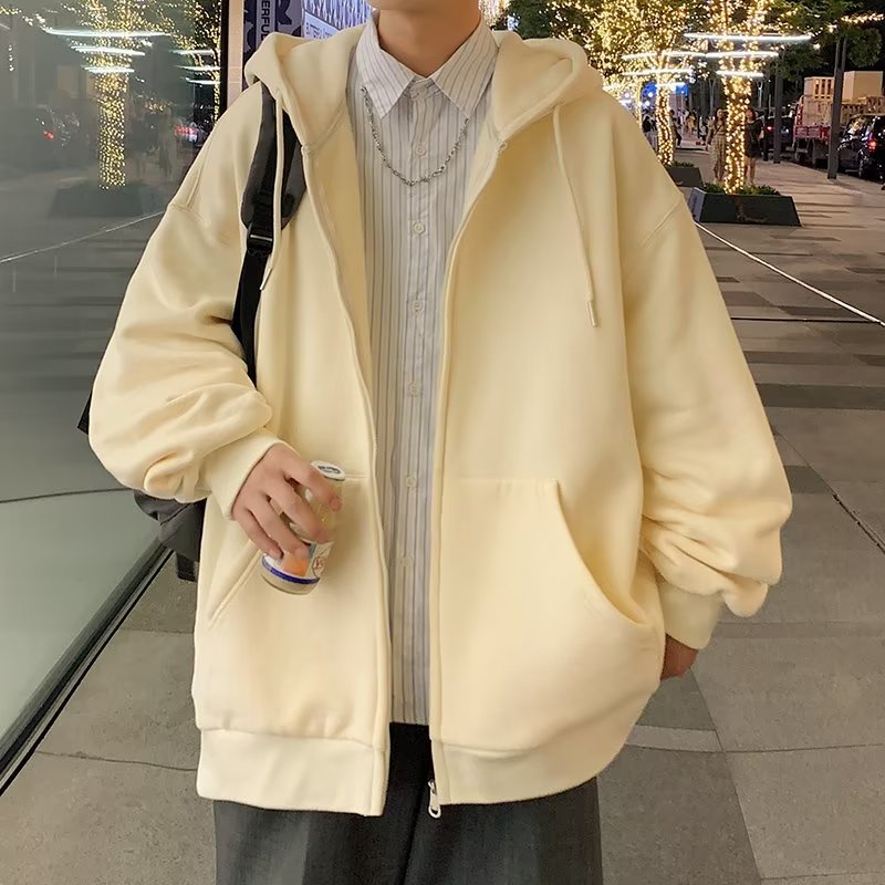 Áo hoodie nam phong cách hàn quốc thời trang bigsize nam nữ hoodie giản dị đồng bằng unisex zip hoodie nhiều màu vài hoodie