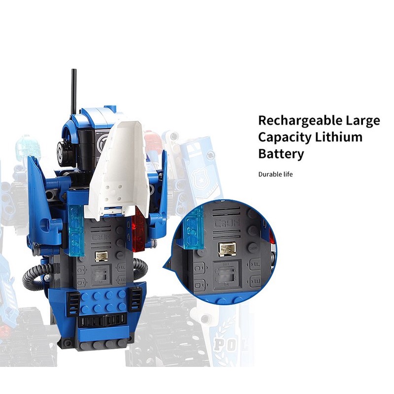 Bộ Đồ Chơi Lắp Ghép Robot cánh sát  - Lego Lắp Ghép Xe Robot Điều Khiển Từ Xa - Hàng Cao Cấp - Bảo Hành 12 Tháng