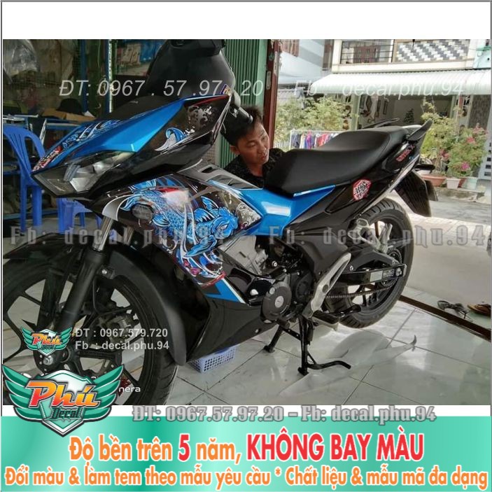Tem rời Winner X Xanh đen Cá Chép (B) -1