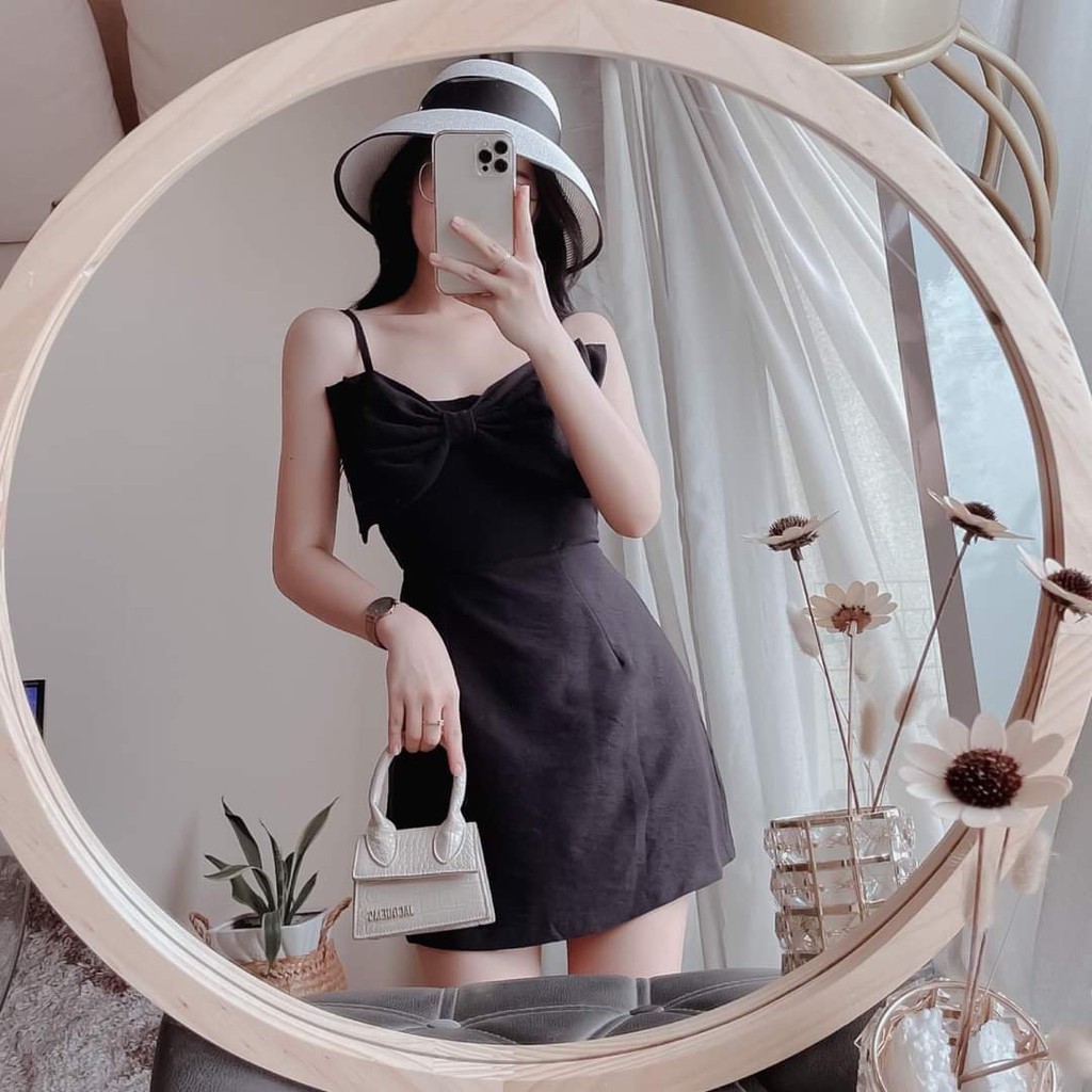 💓 ĐẦM/VÁY CAO CẤP 💓FREESHIP 💓 VÁY 2 DÂY NƠ NGỰC HOT HIT CHẤT LIỆU ĐŨI(có ảnh thật cận chất) | BigBuy360 - bigbuy360.vn