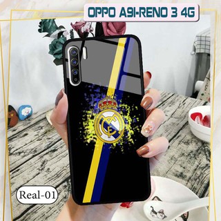Ốp lưng kính 3D OPPO Reno 3 4G/ A91- hình đội bóng