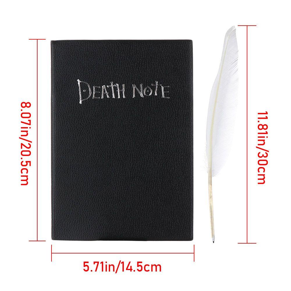 Sổ Ghi Chú Bìa Da In Họa Tiết Hoạt Hình Death Note Có Mặt Vòng cổ Độc Đáo