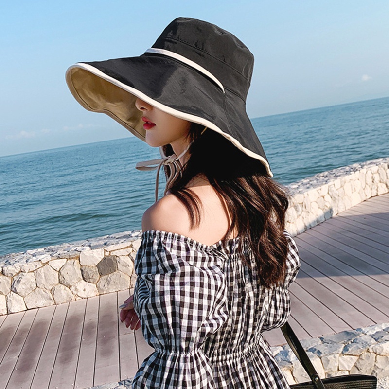 Nón Vành Chống Nắng Chống Gió Có Dây Đeo Thời Trang Mùa Hè Cho Nữ