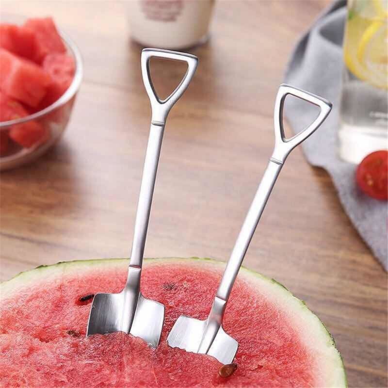 Muỗng Múc Hoa Quả Dưa Hấu Bánh Kem Bằng Thép Không Gỉ Tiện Lợi Chất Lượng Cao