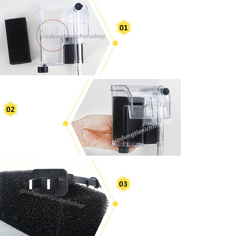 Máy lọc thác nước bể cá cảnh, Máy lọc bể cá dành cho bể cá mini