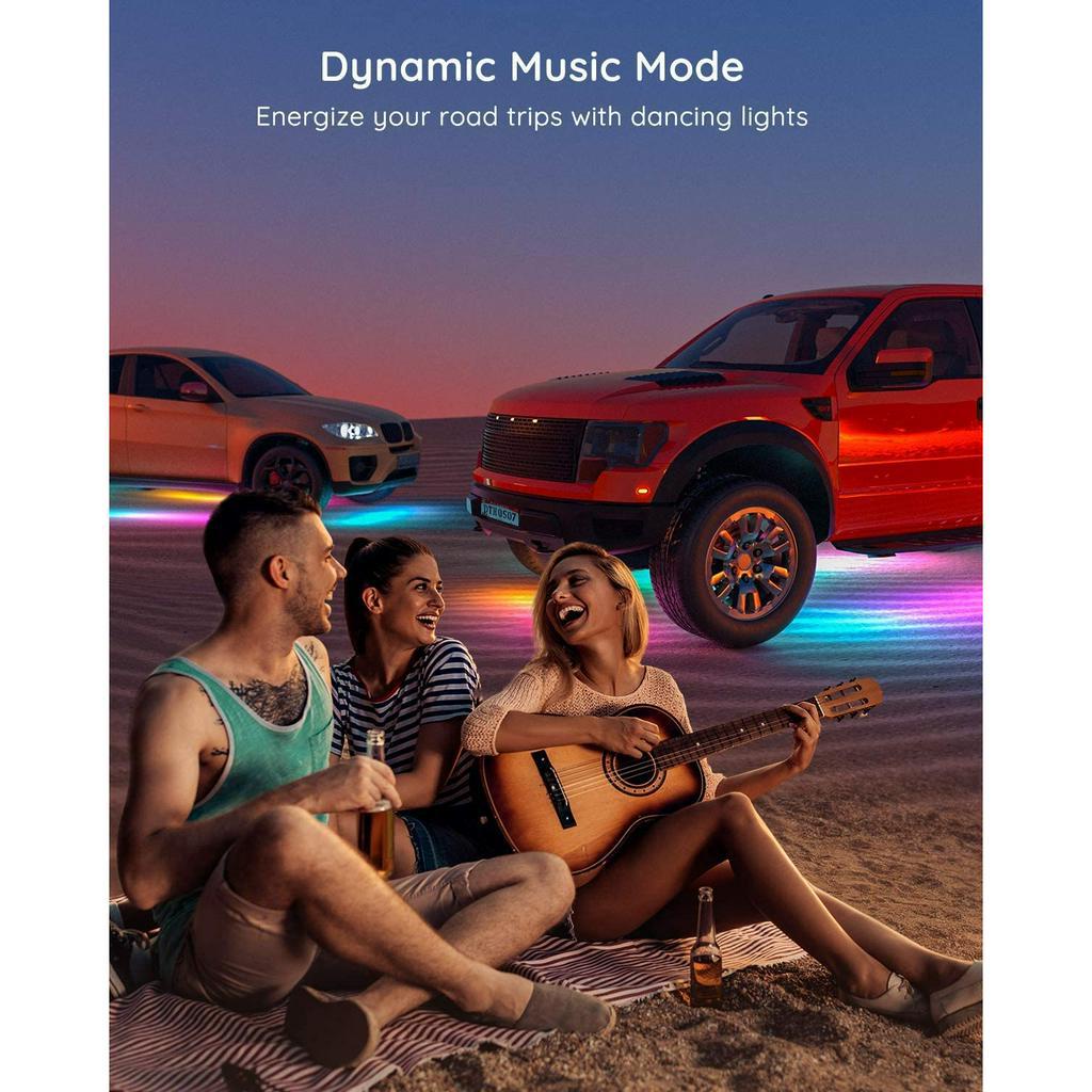 Đèn LED gầm xe ô tô Govee RGBIC Exterior Car Underglow Lights H6184 | Kháng nước, cảm biến nhạc, tùy chỉnh màu sắc