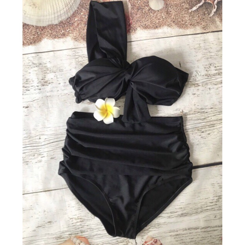 Bikini Hai mảnh lệch vai quần cạp cao sang chảnh bikinistore - bộ sưu tập đồ bơi nữ | BigBuy360 - bigbuy360.vn