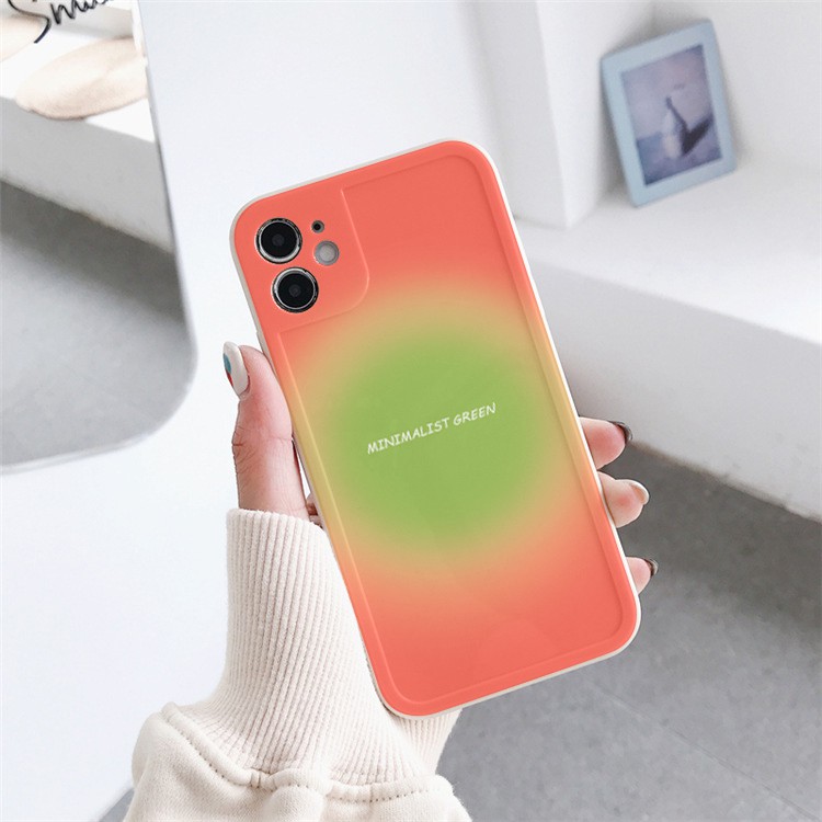 Ốp lưng iphone viền nổi bóng gradient màu 6/6plus/6splus/7/7plus/8/8plus/x/xr/xs/11/12/pro/max/plus/-Sale Sốc U2-2