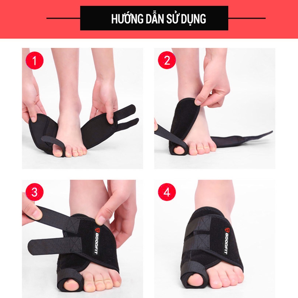 [Mã FATREND2810 giảm đến 30k tối đa 99k] Nẹp bàn chân hỗ trợ định hình ngón chân cái GoodFit GF617A