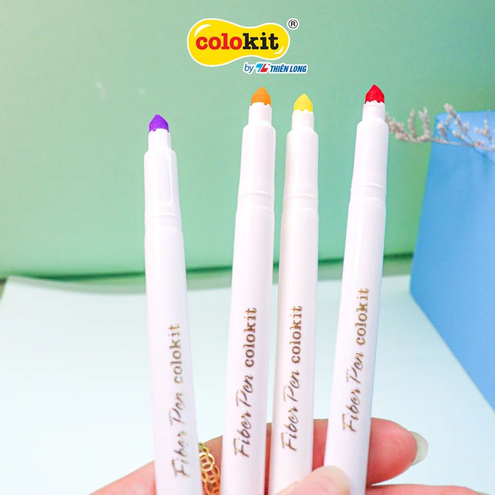 Bộ 20 bút lông màu Pastel Washable Fiber Pen Thiên Long Colokit SWM-C008 - Bút lông màu rửa được viết Calligraphy