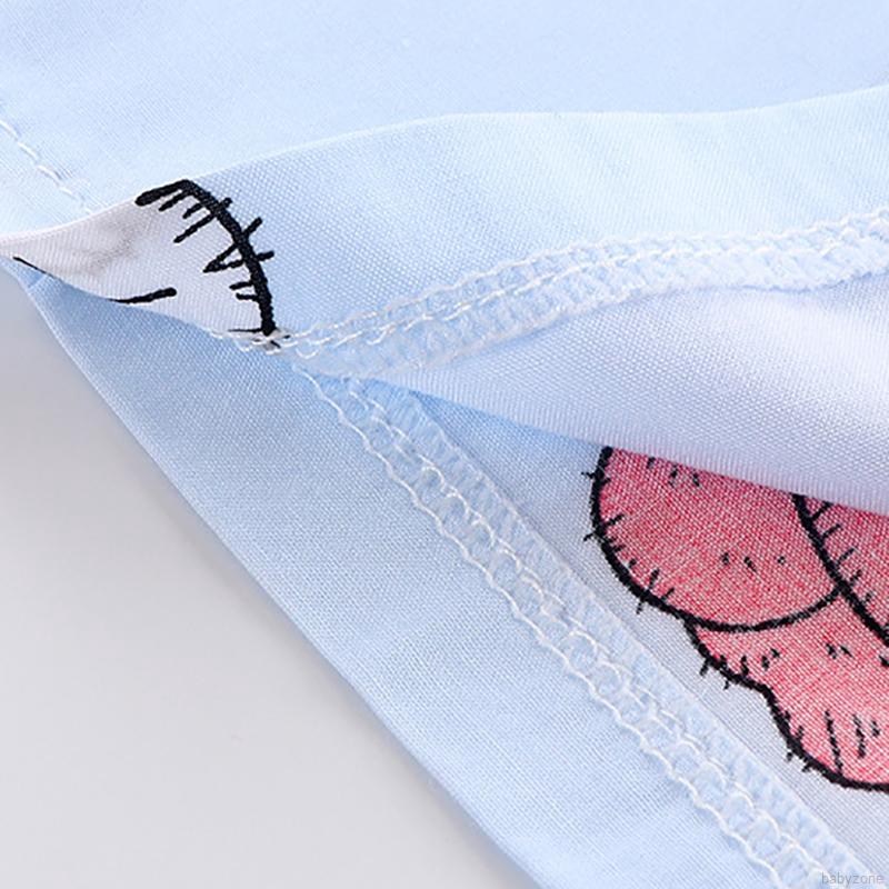 Bộ đồ ngủ tay ngắn in họa tiết hoạt hình đáng yêu cho bé trai