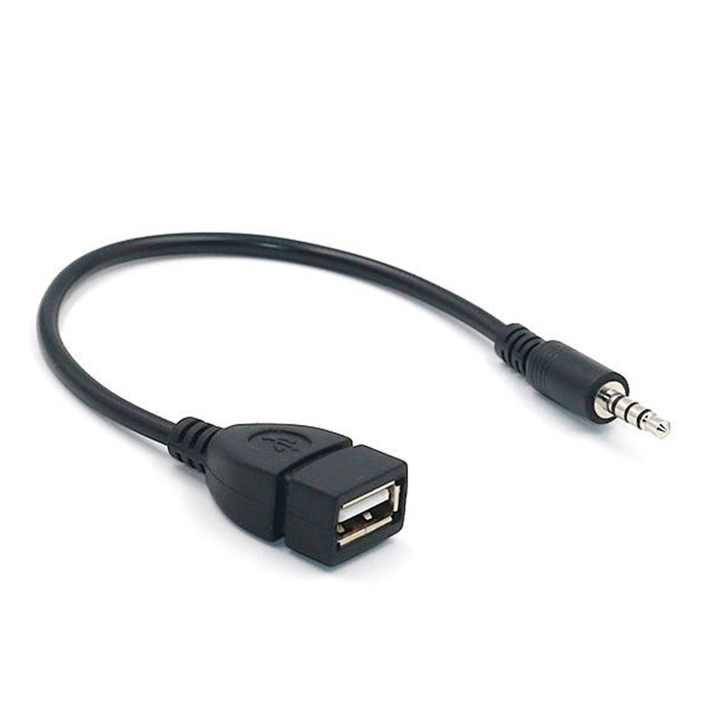 Cáp âm thanh đầu cắm 3.5 mm sang cổng USB 2.0 cho xe hơi