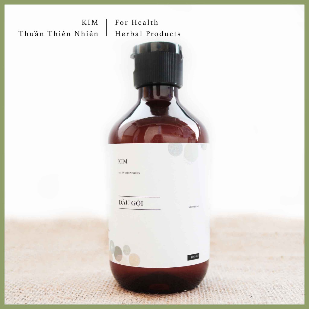 Dầu gội thảo mộc KIM 300ml dạng siêu cô đặc 🌸 Thảo mộc cô đặc, lành tính, hiệu quả lâu dài - Phục hồi tóc hư