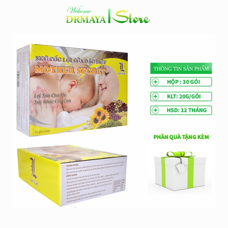 Ngũ cốc lợi sữa Lạc Lạc giúp mẹ gọi sữa về nhanh, sữa đặc thơm ngon ( Hộp 30 gói)