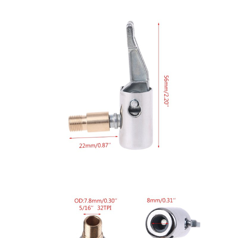 Đầu kẹp khí bằng thép không gỉ và đồng chuyên dụng cho xe máy / xe hơi / xe tải