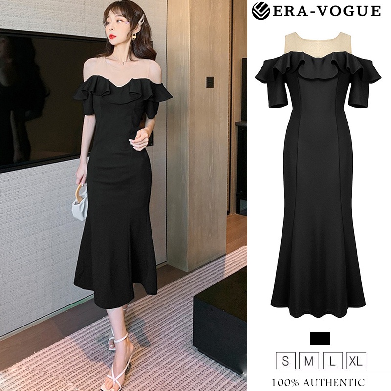 Eravogue🌷 Đầm Đuôi Cá Vải Lưới Eo Cao Quyến Rũ Thời Trang Mùa Hè Dành Cho Nữ 5131