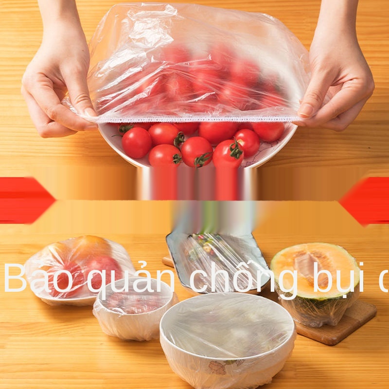 Nắp giữ thức ăn gia đình loại PE tủ lạnh dùng một lần Túi bọc ni lông bao đựng bát, đĩa đa năng