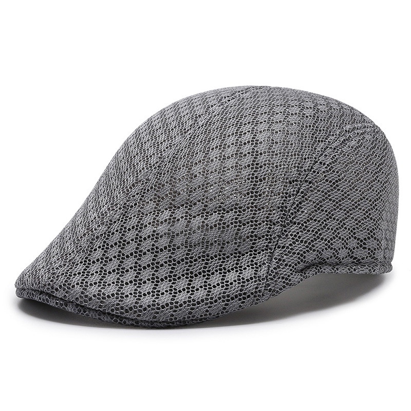 Mũ Beret Phối Lưới Thoáng Khí Thời Trang Xuân Hè Cho Nam