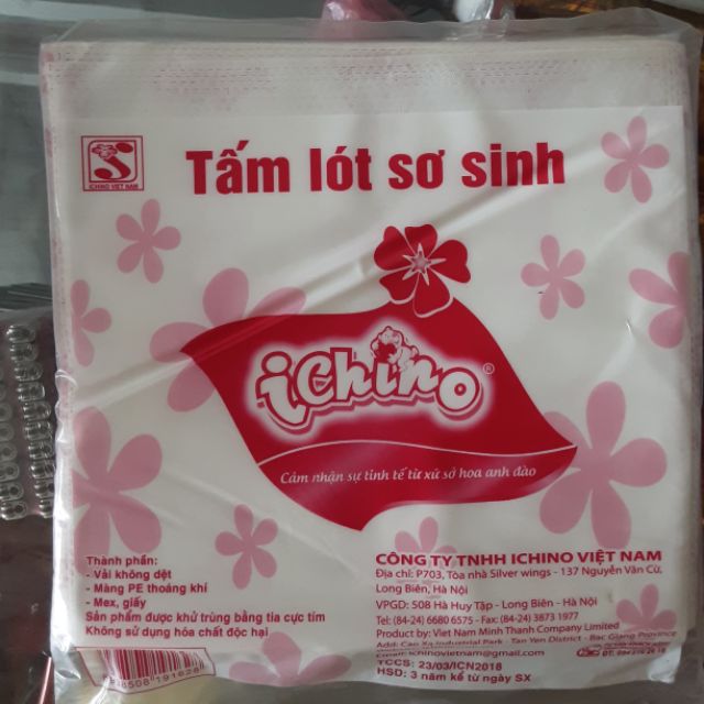 Sỉ - Combo 5 gói tấm lót sơ sinh Ichino dai mềm